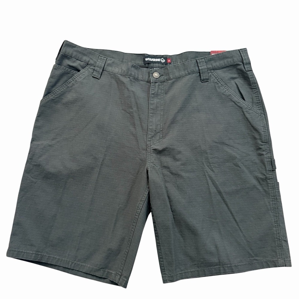 Wolverine Eaton Ripstop Cargo‎ Shorts Men's Black Onyx Traditional Work W42 L11
